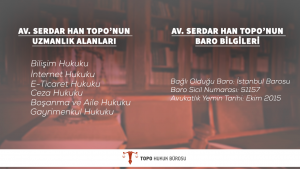 Serdar Han Topo'nun Uzmanlık Alanları - Serdarhan Topo Biyografisi - Topo Hukuk Bürosu